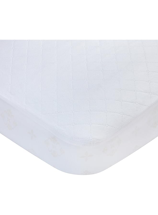 carter's Waterproof Fitted Crib Mattress Pad And Toddler Crib Mattress Protector Baby Crib Mattress Cover Protective Sheet For Boys And Girls Bedding Sets White - Image 1