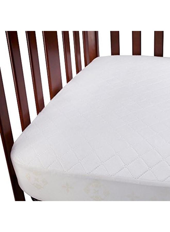 carter's Waterproof Fitted Crib Mattress Pad And Toddler Crib Mattress Protector Baby Crib Mattress Cover Protective Sheet For Boys And Girls Bedding Sets White - Image 2