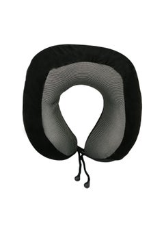 Agc U Shape Neck Pillow for Kids and Adults - Travel Soft Neck Pillow for Airplane Travel for Men, Women & Kids, Memory Foam Neck Pillow, Air Travel Neck Pillow UC1018  (Black)  - Image 1