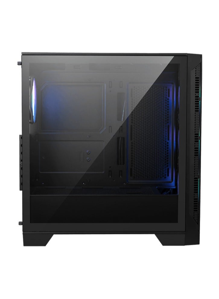 إم اس أي صندوق ألعاب MAG FORGE 321R AIRFLOW Mid-Tower ATX – لوحة جانبية من الزجاج المقسى، 4 مراوح ARGB بحجم 120 مم، لوحة أمامية شبكية، USB 3.2 Gen2x2 Type-C، دعم ATX/Micro-ATX/Mini-ITX، دعم مبرد بحجم 360 مم، مزامنة Mystic Light، أسود | 306-7G23R22-HH9 - Image 4