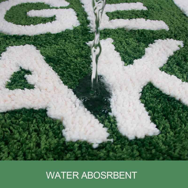 BOVEU Get Naked Rug Bathroom Rugs - 17"" x 24"" Absorbent Green Rugs for Bathroom  Machine Washable Non Slip Bath Mats for Bathroom Floor Shower Tub  Dark Green - Image 3