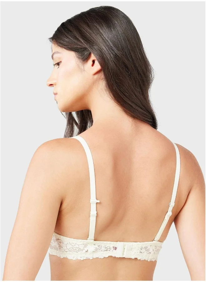 La Senza Lace Detail Plunge Neck Bra