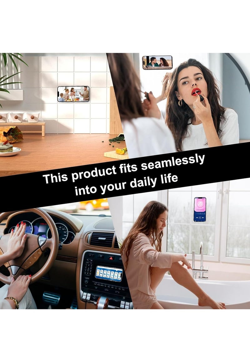 Silicone Suction Cup Phone Case Mount Double Sided, Phone Accessories Hands-Free Strong Grip Holder for Selfies and Videos, Silicon Phone Stand for iPhone and Android (Hot Pink)  - Image 4