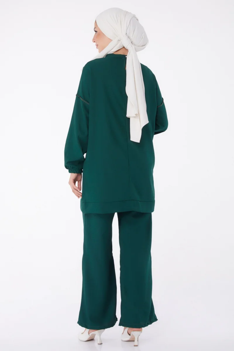 Tofisa Plain Mid Women Green Tunic Pants - 10542
