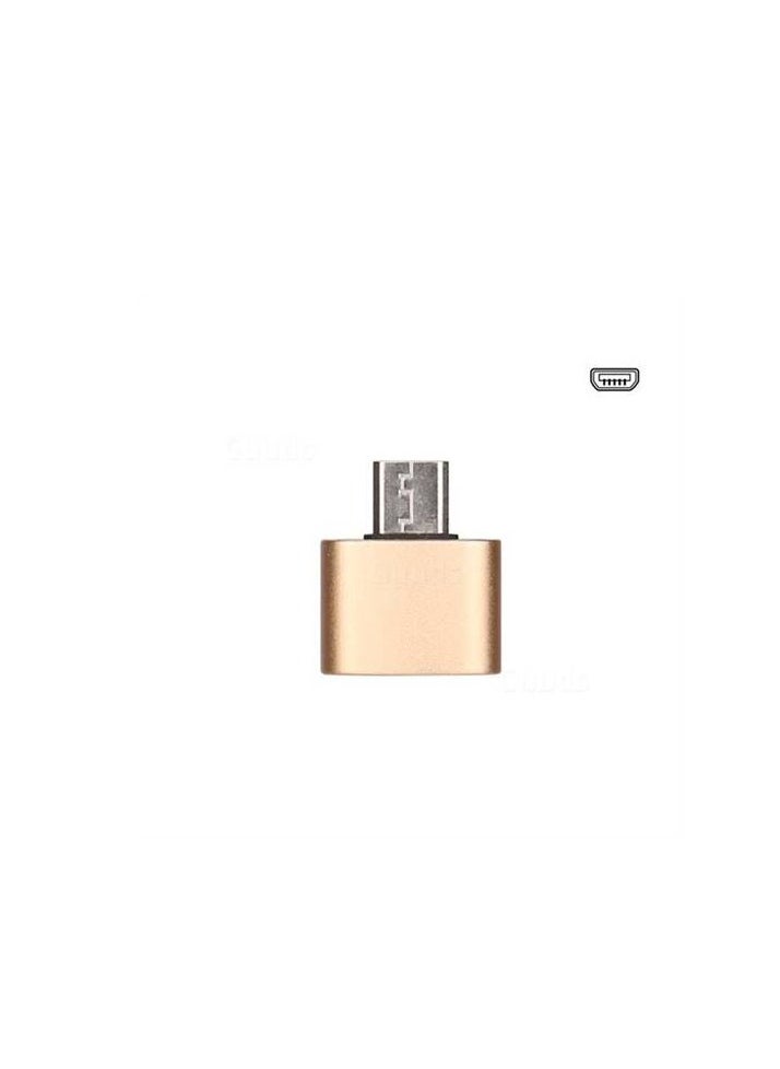 زيرو محول OTG من منفذ USB إلى منفذ ميكرو - ذهبي  - Image 1