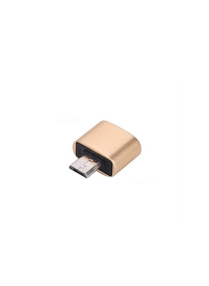 زيرو محول OTG من منفذ USB إلى منفذ ميكرو - ذهبي  - Image 2