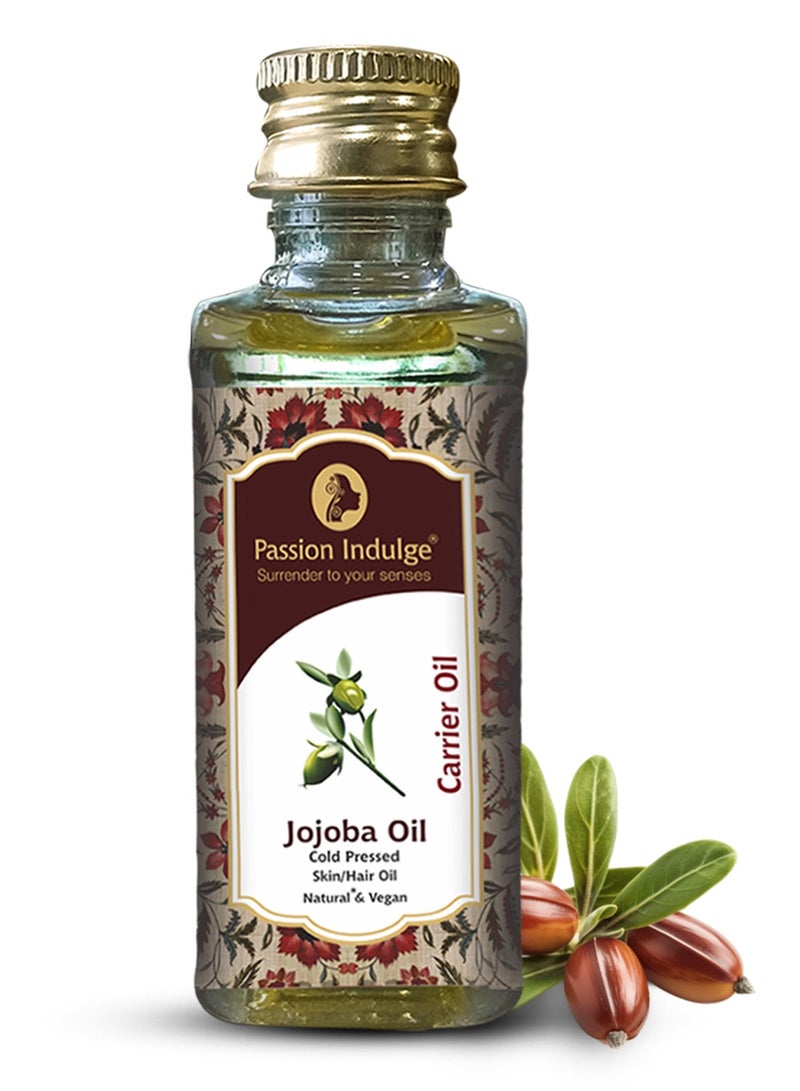 passion indulge زيت الجوجوبا من Passion Indulge للشعر وفروة الرأس - علاج طبيعي للنمو، قشرة الرأس والعناية بفروة الرأس الجافة | نباتي، معتمد من PETA | زيت ناقل مرطب | 60 مل - Image 1