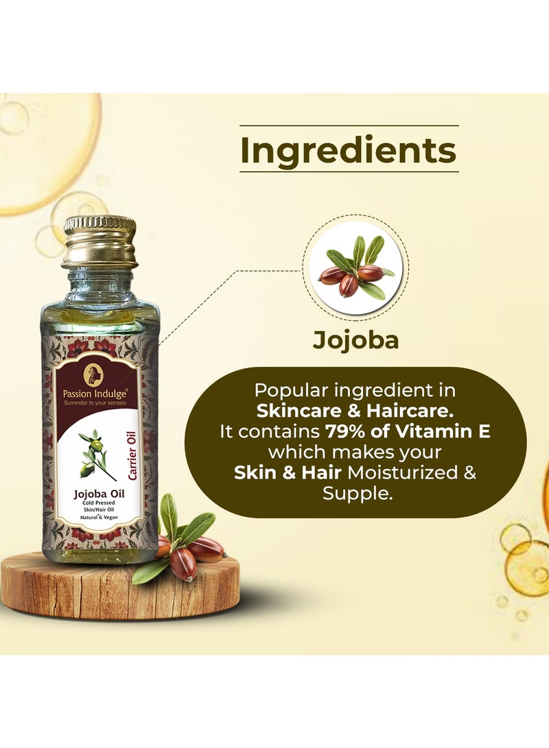passion indulge زيت الجوجوبا من Passion Indulge للشعر وفروة الرأس - علاج طبيعي للنمو، قشرة الرأس والعناية بفروة الرأس الجافة | نباتي، معتمد من PETA | زيت ناقل مرطب | 60 مل - Image 2
