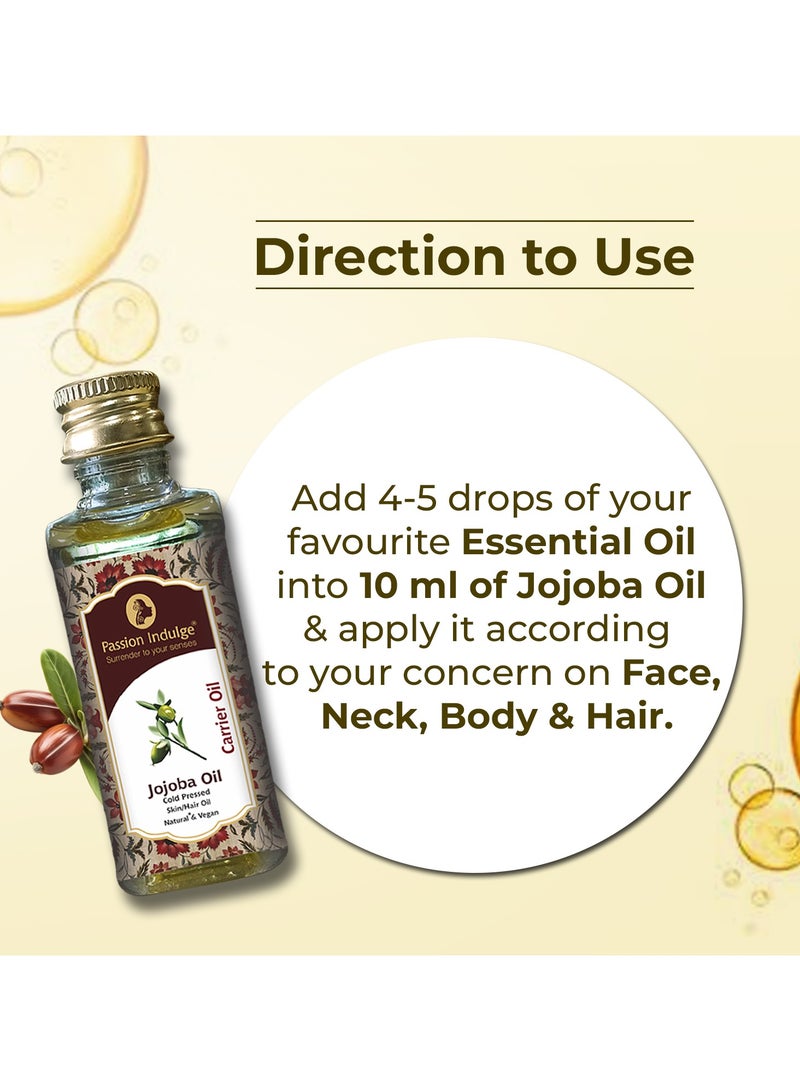 passion indulge زيت الجوجوبا من Passion Indulge للشعر وفروة الرأس - علاج طبيعي للنمو، قشرة الرأس والعناية بفروة الرأس الجافة | نباتي، معتمد من PETA | زيت ناقل مرطب | 60 مل - Image 4