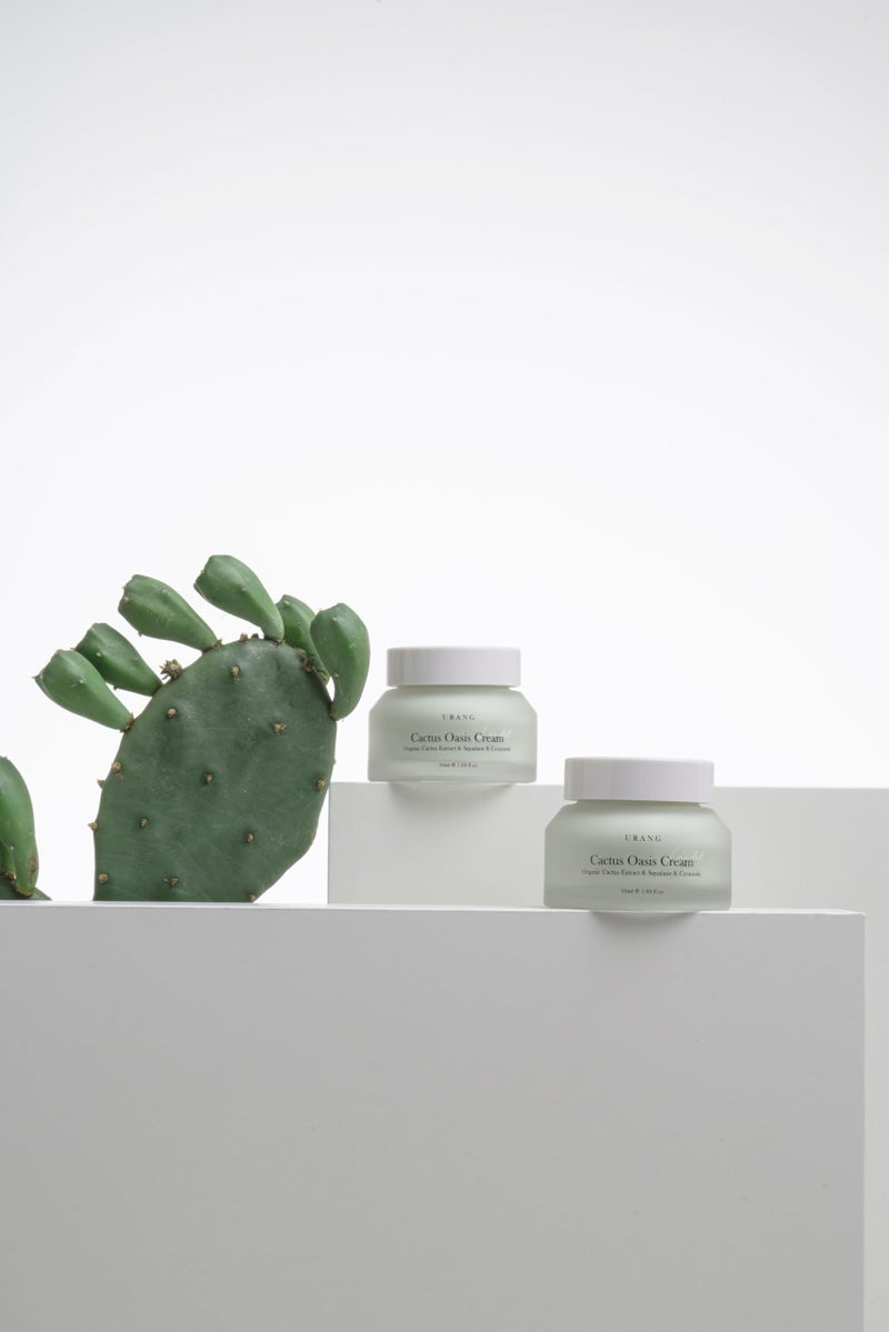 URANG Cactus Oasis Cream | Organic Certified | Vegan | Natural Skin Barrier Lightweight Hydrating Moisturizer | Tamanu Oil & Ceramide Moisturizer | Natural Skin care for Women, Men | 1.69 Oz - Image 2