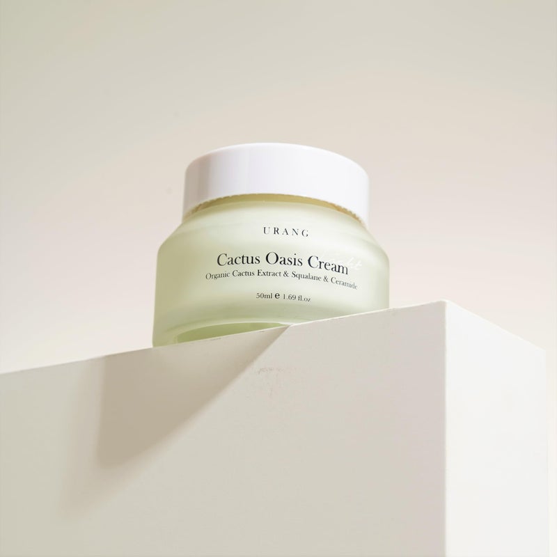 URANG Cactus Oasis Cream | Organic Certified | Vegan | Natural Skin Barrier Lightweight Hydrating Moisturizer | Tamanu Oil & Ceramide Moisturizer | Natural Skin care for Women, Men | 1.69 Oz - Image 3