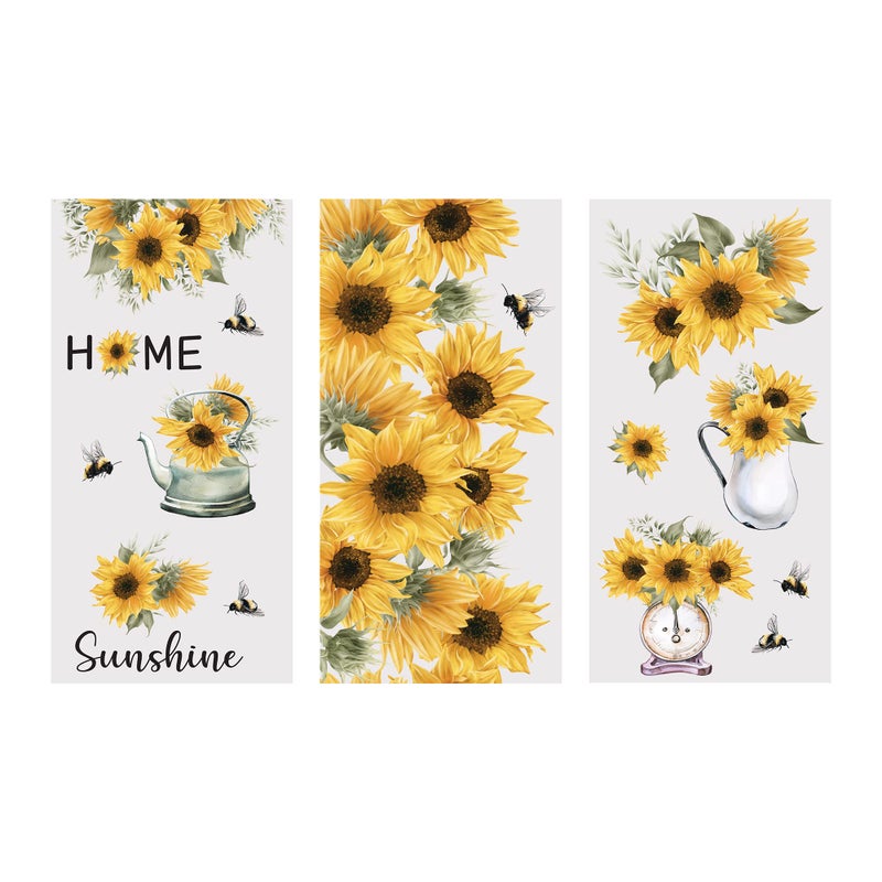 Rub on Transfers for Crafts and Furniture  3 Design Sheets 6x 12  Home Decor Transfers  Furniture and Craft Decals  by Thymeless Designs A Pocketful of Sunflowers