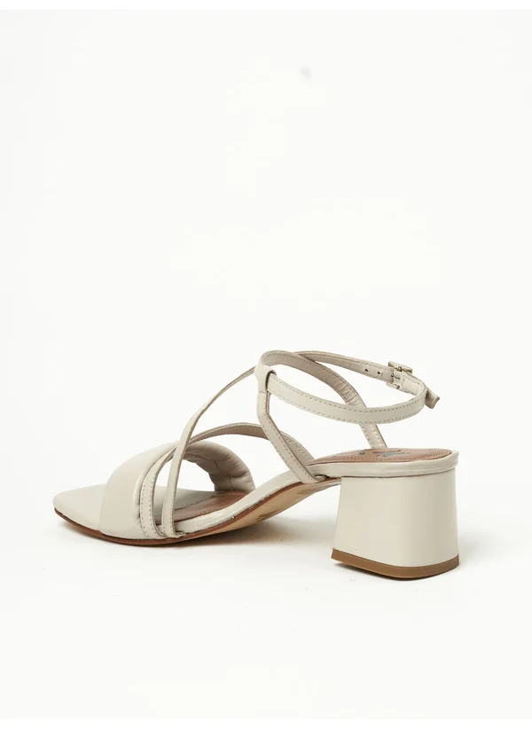 Y.so Y.SO Ladies Mid Heel Sandals White | Made In India