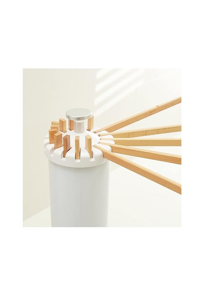 رف تجفيف الملابس الخشبي، حامل غسيل قابل للطي محمول، حامل أرضي داخلي وخارجي - Image 4