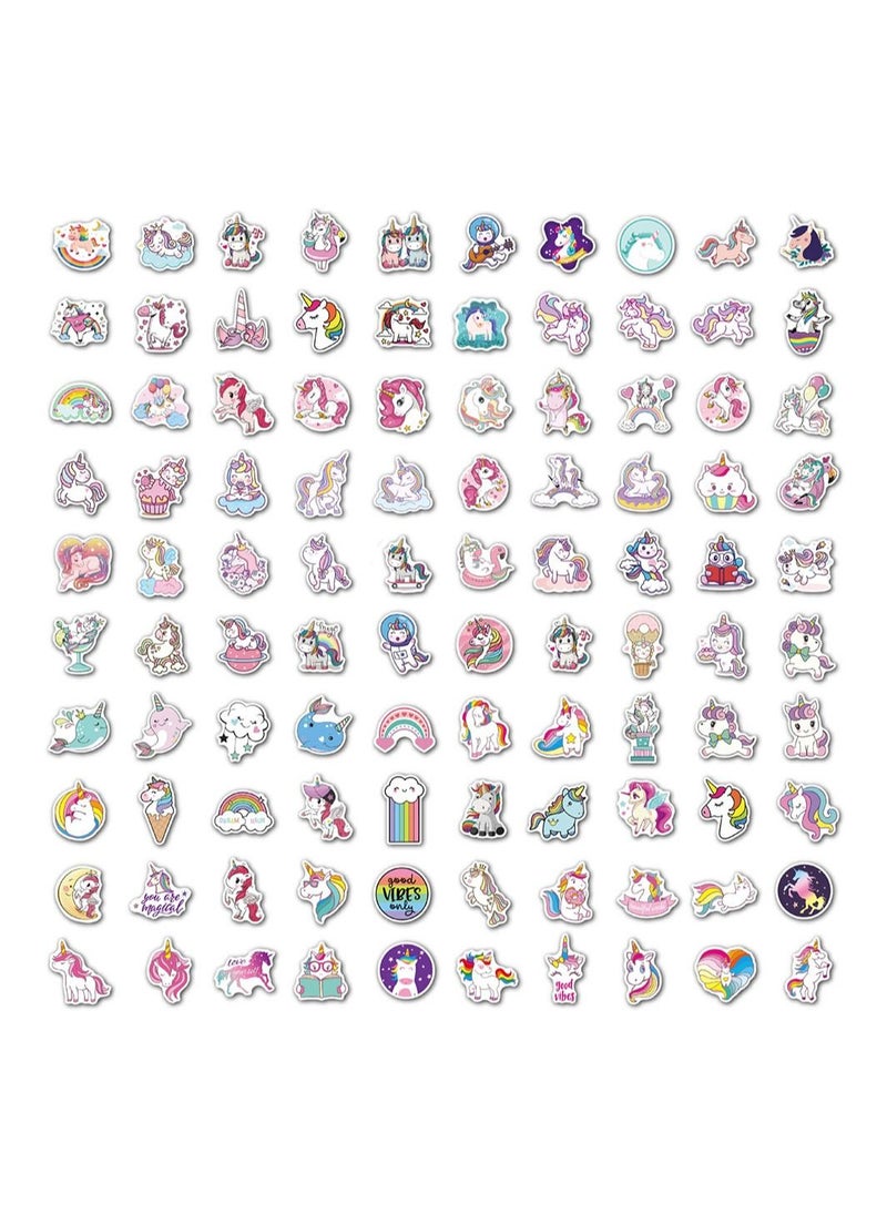 VILILY - 100 Piece Unicorn Cartoon Sticker Set - Image 1