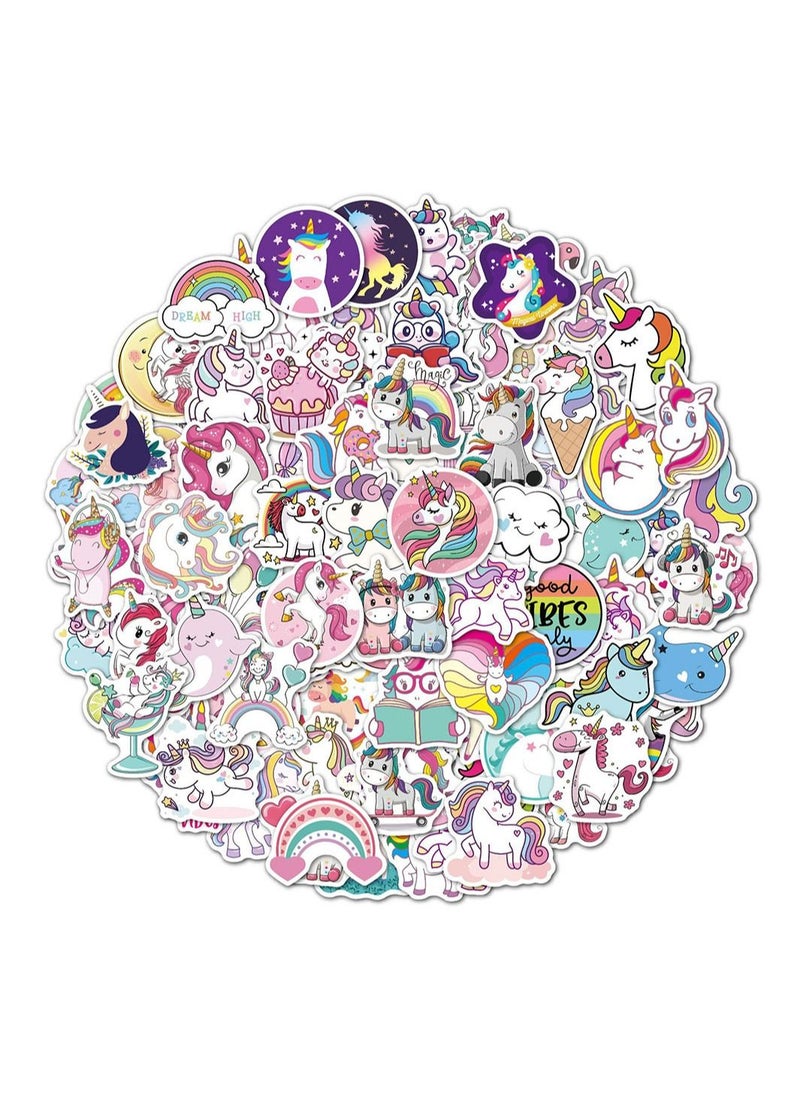 VILILY - 100 Piece Unicorn Cartoon Sticker Set - Image 1