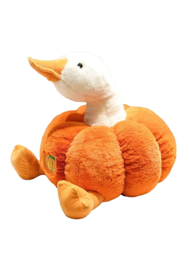 8-Inch Pumpkin Goose Plush Toy, Animal Pillow, Soft Cartoon Doll Decoration, Suitable As A Gift For Children And Loved Ones On Birthdays And Holidays - Image 1