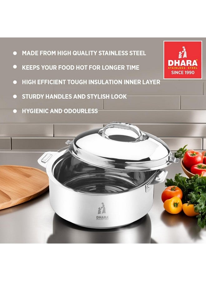 Dhara Stainless Steel Dhara Stainless Steel 3500 Ultra Insulated Double Walled Roti Server 2800ml Capacity | Airtight | Leak Proof | Stainless Steel Thermoware Insulated Hot and Warm Chapati Casserole | Ideal for Gifting - Image 4