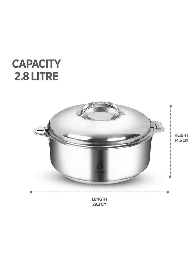 Dhara Stainless Steel Dhara Stainless Steel 3500 Ultra Insulated Double Walled Roti Server 2800ml Capacity | Airtight | Leak Proof | Stainless Steel Thermoware Insulated Hot and Warm Chapati Casserole | Ideal for Gifting - Image 5