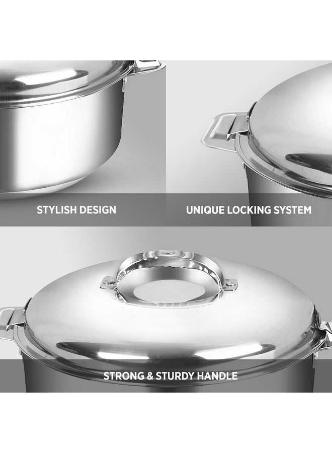 Dhara Stainless Steel Dhara Stainless Steel 3500 Ultra Insulated Double Walled Roti Server 2800ml Capacity | Airtight | Leak Proof | Stainless Steel Thermoware Insulated Hot and Warm Chapati Casserole | Ideal for Gifting - Image 3