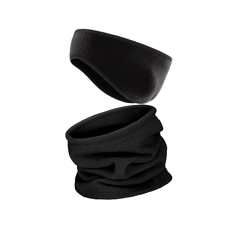 Winter Ear Warmer Headband Ear Muffs and Fleece Neck Gaiter for Winter Skiing - Image 1