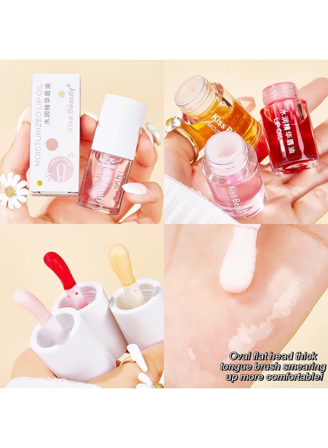 Alisesun 3 Pcs Fruity Plumping Lip Oil Moisturizing Hydrating Lip Care Hydrating Lip Gloss Tinted Lip Balm, Long Lasting & Nourishing Lip Glow Oil, Non-sticky Fresh Texture - Image 3
