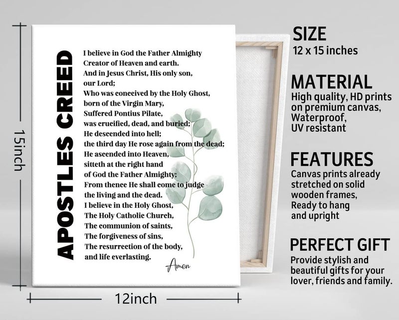WKYAER The Apostles Creed Canvas Wall Art - Image 3