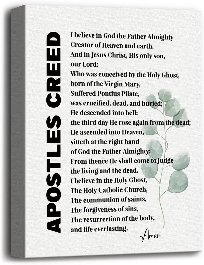 WKYAER The Apostles Creed Canvas Wall Art - Image 1