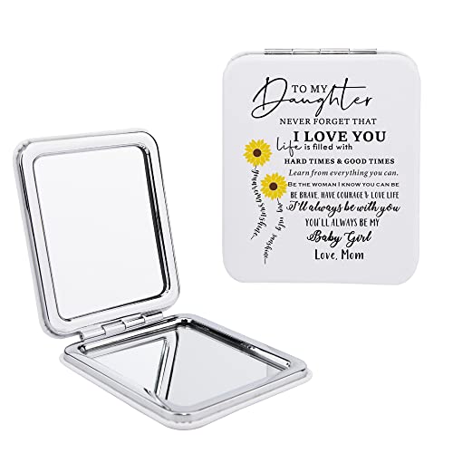 Gtizry to My Daughter Sunflower Gifts from Mom, Daughter Makeup Mirror, Inspirational Gifts for Daughter Gift Ideas for Christmas, Birthday, Graduation - Image 1