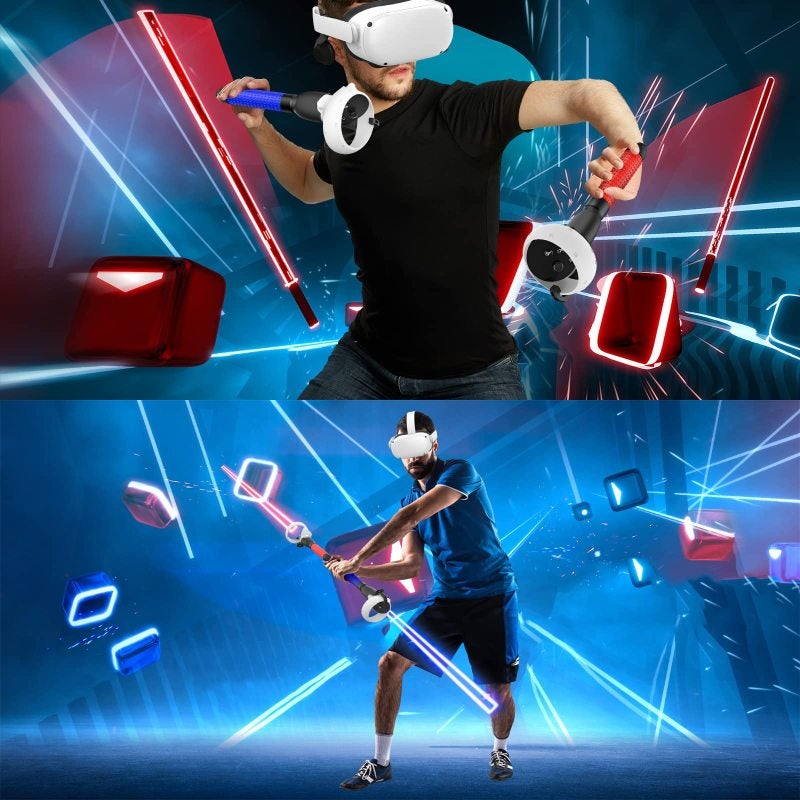 قبضات تحكم VR: 3 تكوينات، سيليكون مقاوم للعرق، قفل آمن - شعور غامر بملعب الجولف، ملحقات Quest 2 لألعاب الحركة VR، لجميع الأعمار - Image 4
