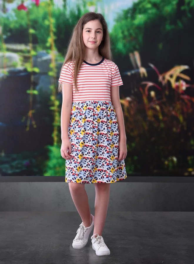 victor and jane Victor And Jane Pack of 2 - All-Over Printed Short Sleeve A-Line Dress