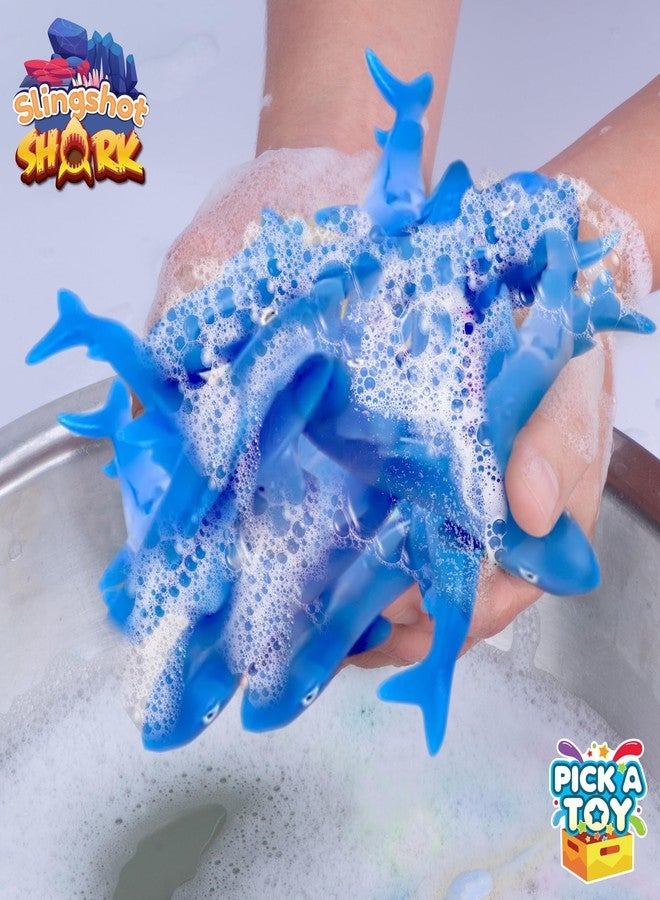 PICK A TOY 36 Pcs Shark Party Favors Stretchy Slingshot Toys, Mini Toys Age 4-8 8-12, Birthday Goodie Bags Stuffers, Sea Animal Party Decorations, Fish Shooter Game Finger Flicker, Party Favors - Image 5