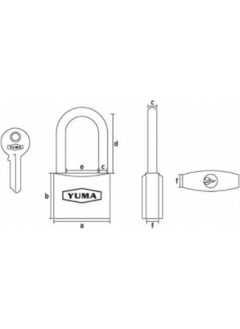 Yuma Standard Brass Padlock 50 mm  - Image 2