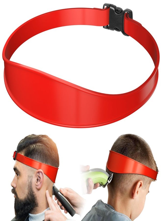 AOMGD Neckline Shaving Template and Adjustable Hair Trimming Guide,DIY Self Haircutting System, Shaving and Keeping a Clean and Straight Neck Hairline,Easy Use Tool Soft Portable (Red) - Image 1