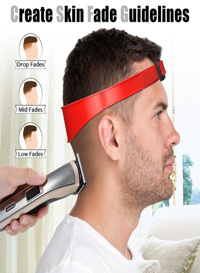 AOMGD Neckline Shaving Template and Adjustable Hair Trimming Guide,DIY Self Haircutting System, Shaving and Keeping a Clean and Straight Neck Hairline,Easy Use Tool Soft Portable (Red) - Image 5