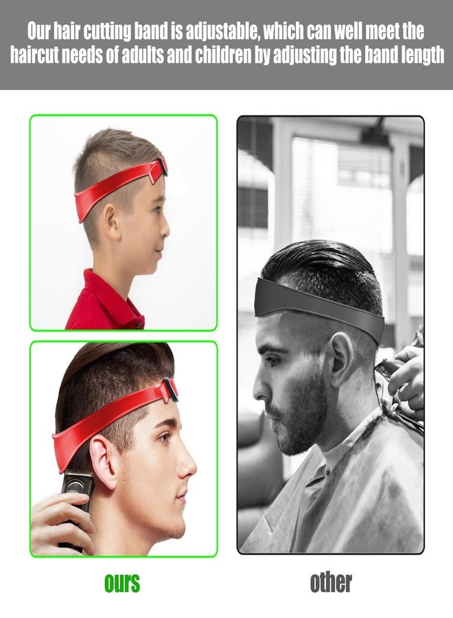 AOMGD Neckline Shaving Template and Adjustable Hair Trimming Guide,DIY Self Haircutting System, Shaving and Keeping a Clean and Straight Neck Hairline,Easy Use Tool Soft Portable (Red) - Image 3