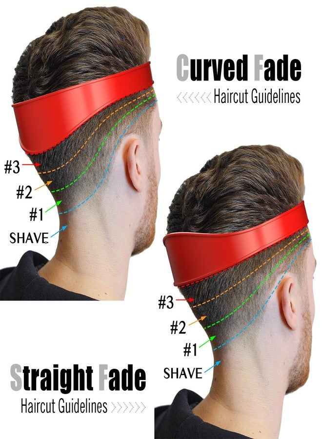 AOMGD Neckline Shaving Template and Adjustable Hair Trimming Guide,DIY Self Haircutting System, Shaving and Keeping a Clean and Straight Neck Hairline,Easy Use Tool Soft Portable (Red) - Image 2