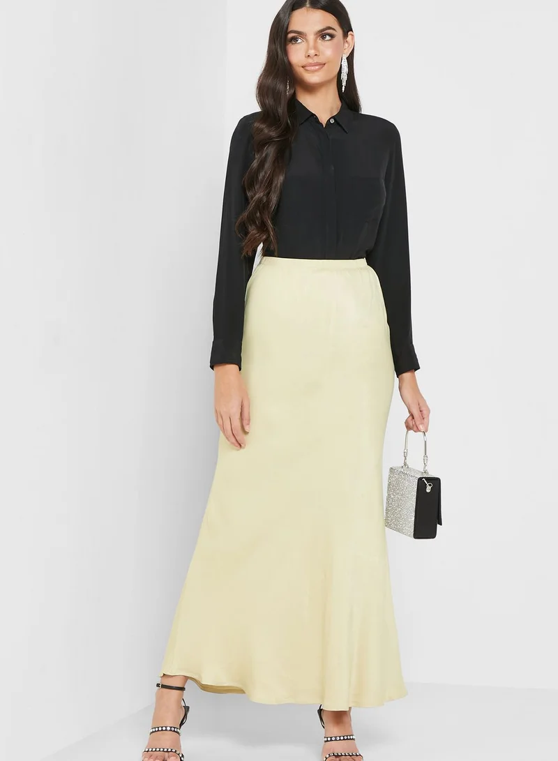 KAYFI High Waist Maxi Skirt