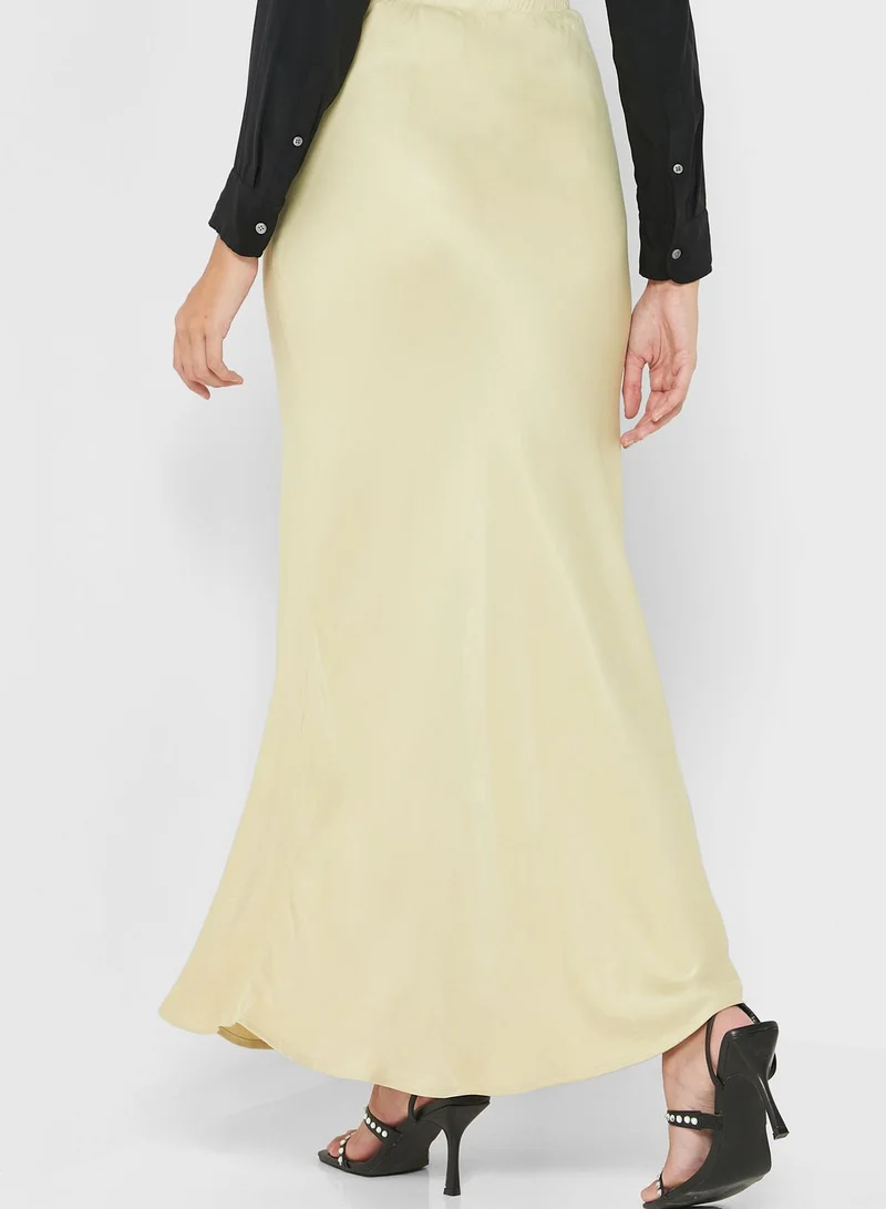 KAYFI High Waist Maxi Skirt