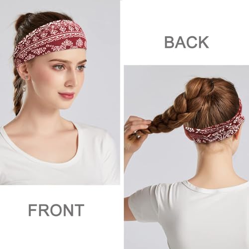 Hodaqe Headbands for Women, Non-Slip, Premium Stretchy Bohemian Head Bands Hair Accessories,Wear for Yoga, Fashion, Working Out, Travel or Running, 2 Pack - Image 2