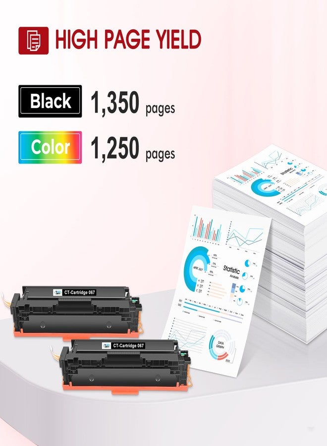 Cool Toner 067 Toner Cartridge Set 067H MF654Cdw MF656Cdw Compatible Replacement for Canon Color ImageCLASS MF654Cdw MF653Cdw LBP632Cdw LBP633Cdw Printer 4 Pack High Yield Ink (Black Cyan Yellow Magenta) - Image 3