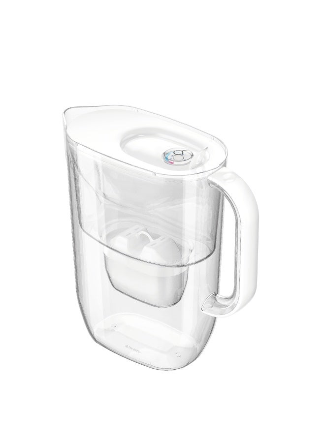 Aquaphor Fresh MFP+ Water Filter Jug 3.2L – Fresh Water Purifier Pitcher with Flip-Top Lid, BPA-Free, Compact Fridge Door Design, Removes Chlorine, Lead, Heavy Metals, Limescale & Contaminants, Includes Maxfor+ Cartridge (White) - Image 5