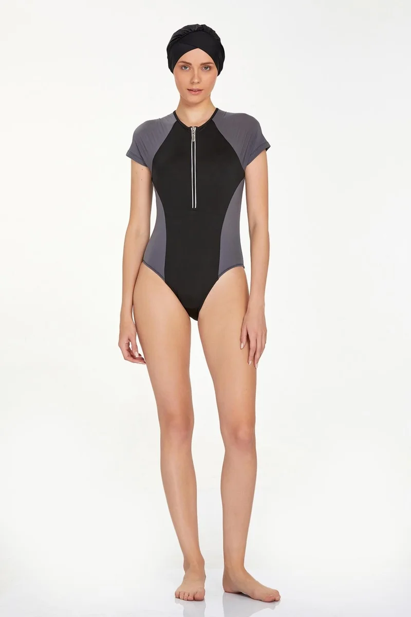 Remsa Mayo Remsa Swimsuit 3 Piece Pareo Swim Lycra Semi Covered Swimsuit Clary 3924 Black