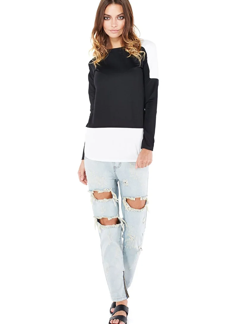 Ginger Colour Block Top