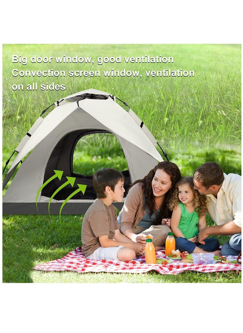 3-4 Person Outdoor Camping Tent, Automatic Pop Up Tent Easy Instant Tent for Beach, Hiking, Camping (Beige) - pzsku/Z90AC3D34C801F1173EE3Z/45/_/1689125777/332f1fd6-1378-4320-a7ec-9940928253b1