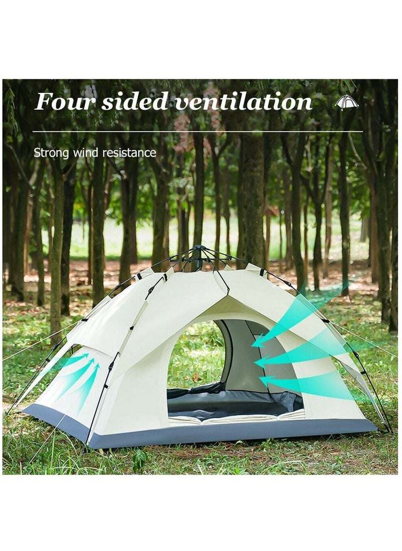 3-4 Person Outdoor Camping Tent, Automatic Pop Up Tent Easy Instant Tent for Beach, Hiking, Camping (Beige) - pzsku/Z90AC3D34C801F1173EE3Z/45/_/1689125777/36a36119-5a9a-403f-95bc-b61c50a9ffc4