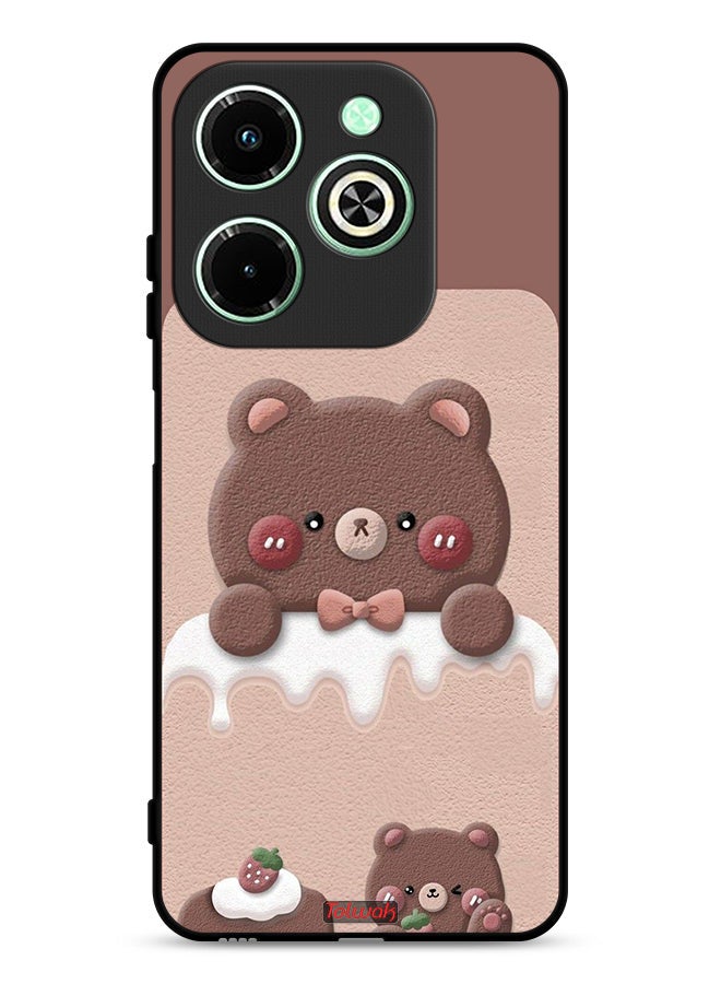 Tolwak Infinix Hot 40i 4G Protective Case Cover Bear Strawberry - Image 1