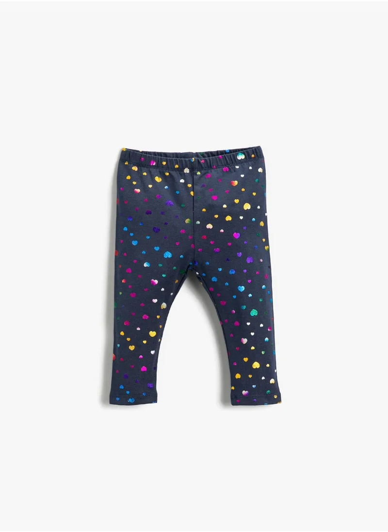 كوتون Hologram Heart Printed Legging