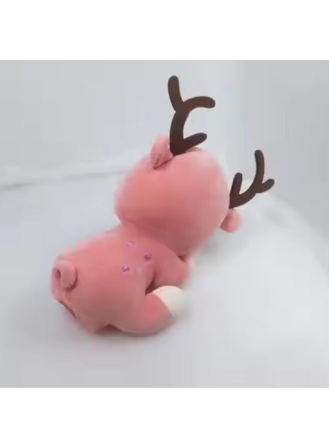 30CM Cute Sleeping Deer Plush Toy | Soft Antler Animal Stuffed Doll for Kids & Gifts | TC-28972  - Image 2
