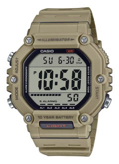 CASIO Digital Display Resin Band Dual Time With 5 Alarms Men's Watch AE-1600H-5AV 49.7MM  - Image 1